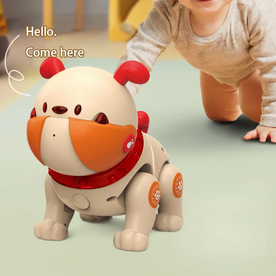 Jouets électroniques pour animaux de compagnie, chiot mignon, capteur tactile, interactif, mécanique, chien, musique, danse, enregistrement, répétition, jouet télécommandé