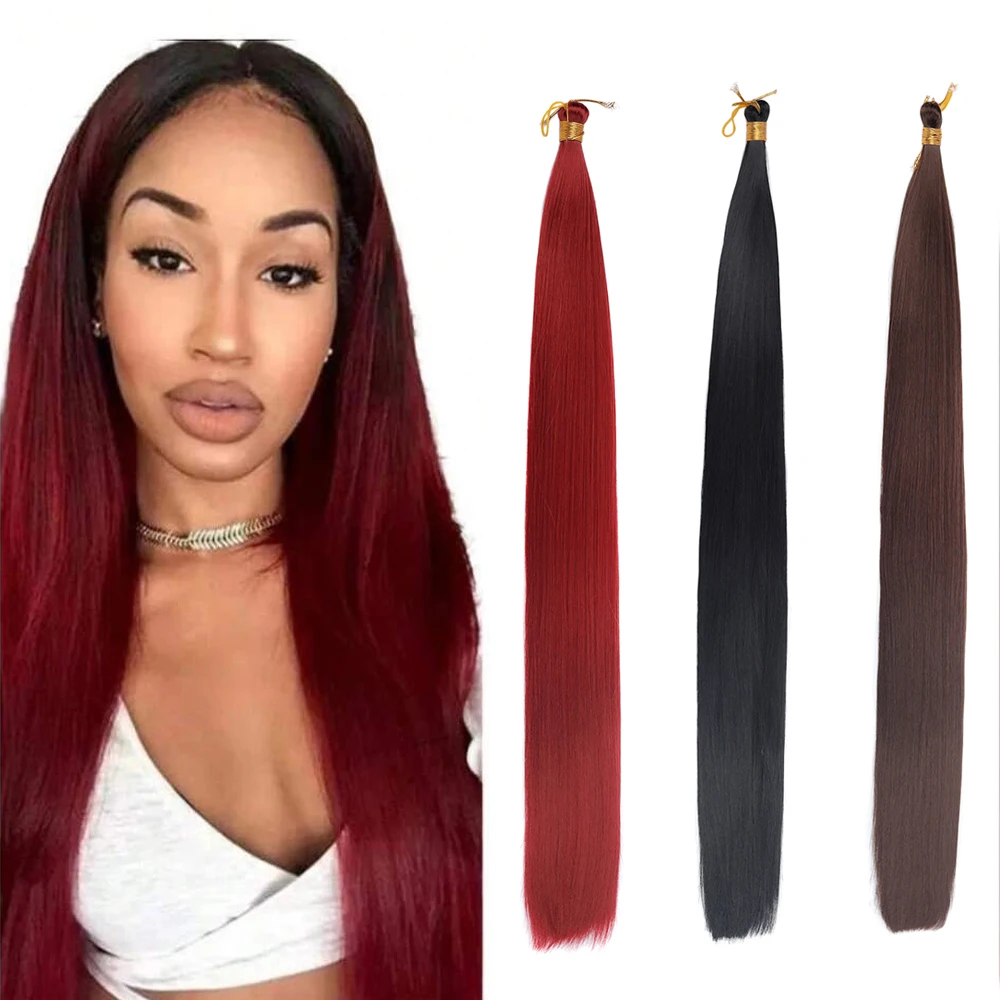 30 Inch Super Long Synthetic Straight Hair Bundles Extension
