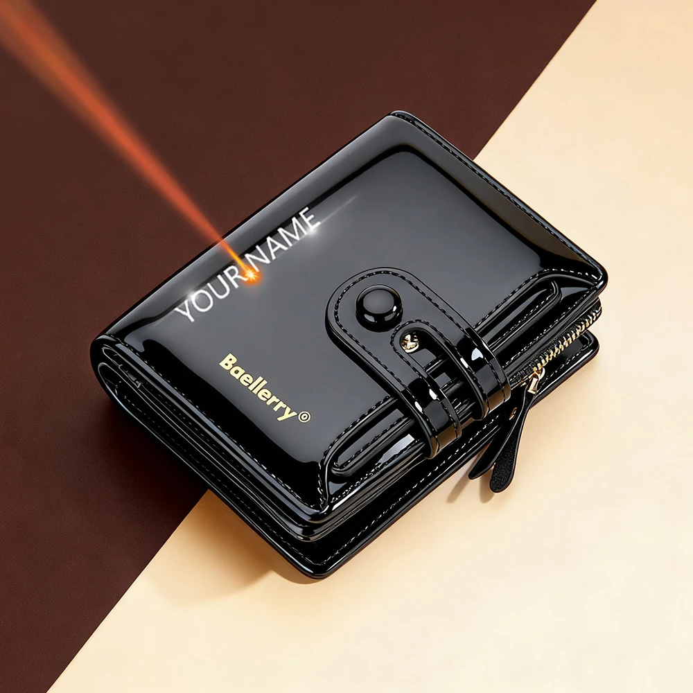 

Новые модные женские короткие кошельки высокого качества с визитницей и гравировкой, большой вместительный кошелек для монет для девочек