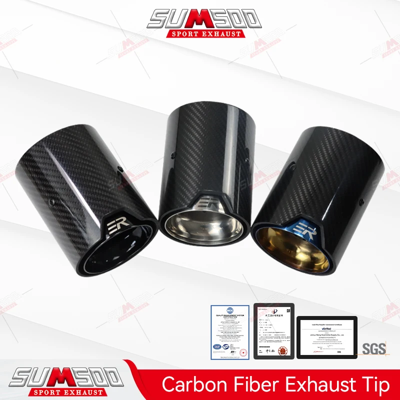 

1 шт. SUMSOO наконечник выхлопной трубы из углеродного волокна серебряная внутренняя труба для BMW M2 M3 M4 M135i M235i M140i M240i M335i M340i M435i с логотипом ER