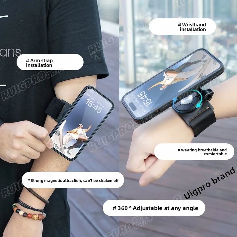 العالمي حامل هاتف المعصم المغناطيسي شارة الرجال النساء في الهواء الطلق البث المباشر ركوب الدراجات الصيد التنزه الرقص الرياضة الملاحة #2