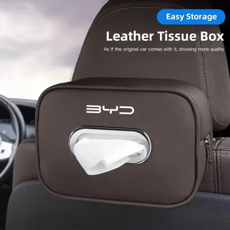Car Tissue Box Car Tissue Holder Seat Back Tissue Box For BYD Seal U Dolphin Mini Sealion 7 Song Pro ATTO 3 Yuan UP Dolphin Han