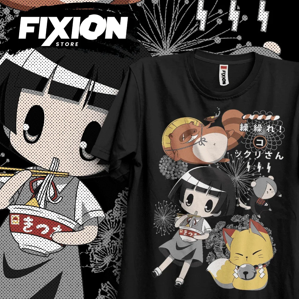 Gugure Kokkuri-san аниме футболка манга подарок для любителей аниме все размеры хлопок Gugure Kokkuri-san аниме футболка манга подарок для любителей аниме все размеры хлопок