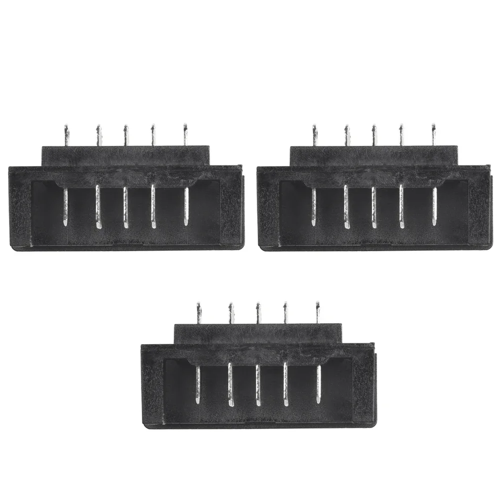 

Power Tools Connector Terminal Silver 3pcs For Charger14.4V 18V For USB Adapter Black For Battery Repair Brand New
