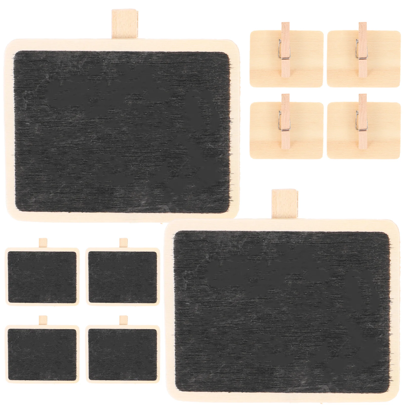 

10Pcs Mini Black Board Memo Clips Creative Small Chalkboard Note Holders for Desktop Messages Photos Office Home Use