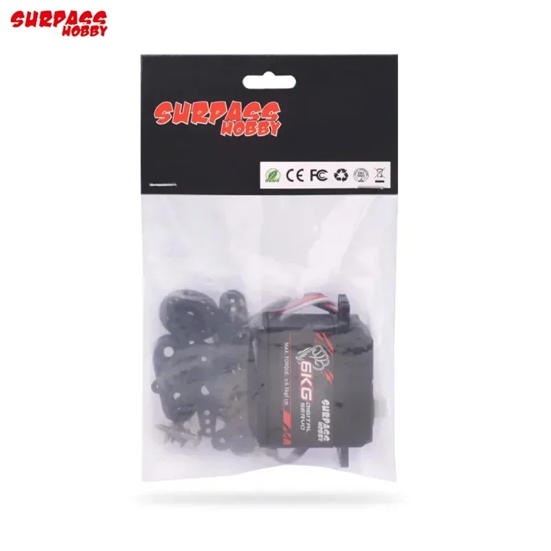 SURPASS Hobby S0600P Plastic Gear 6KG Digital Servo for RC 1/10 1/12 1/14 High-Speed RC Car Aircraft RC Boat Smart Robot