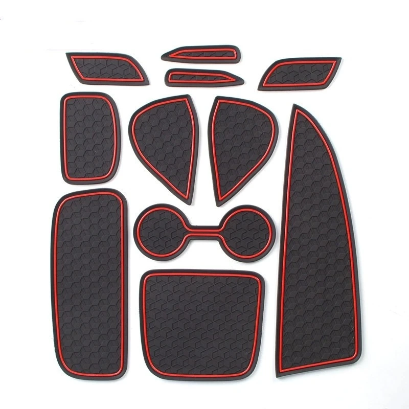 For Toyota Yaris 2020 2021 Rubber Anti-slip Mat Door Groove Cup Pad Phone Cushion Gate Slot Coaster Car Interior Accessories view 3