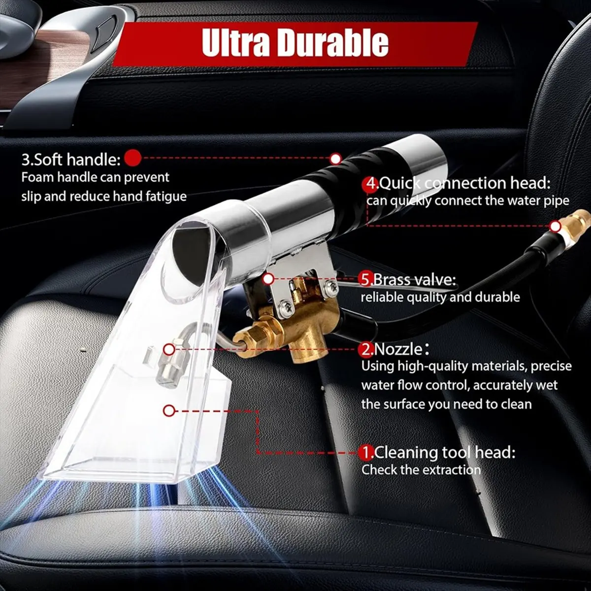 آلة شفط البخار متعددة الوظائف، آلة تنظيف التقاط الرأس لتنظيف تنجيد الأريكة العميق