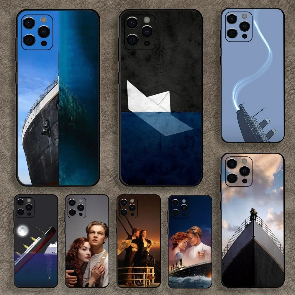 MOVE T-Titanic Phone Case For Apple iPhone 15,14,13,12,11,Pro,X,XS,Max,XR,Plus,Mini Soft Black Cover