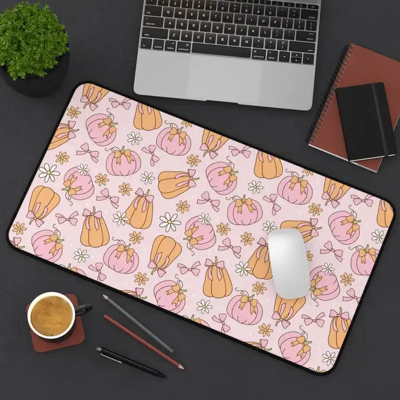 

Pink Autumn Pumpkin Mousepad,non-slip and Waterproof Mouse Pad,office Gaming Desk Decorative Mat,is The Perfect Gift for Friends