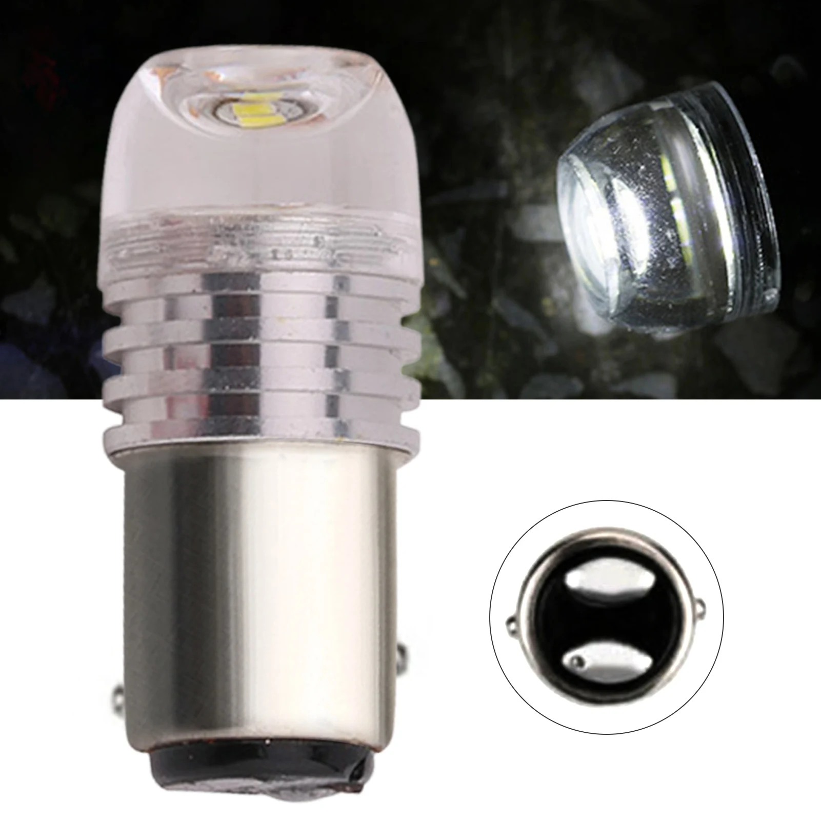 1PCS White / Red 1157 BAY15D P21/5W Strobe Flashing LED Projector Bulbs For Car Tail Brake Lights Auto Turn Signal Lamp Bulb