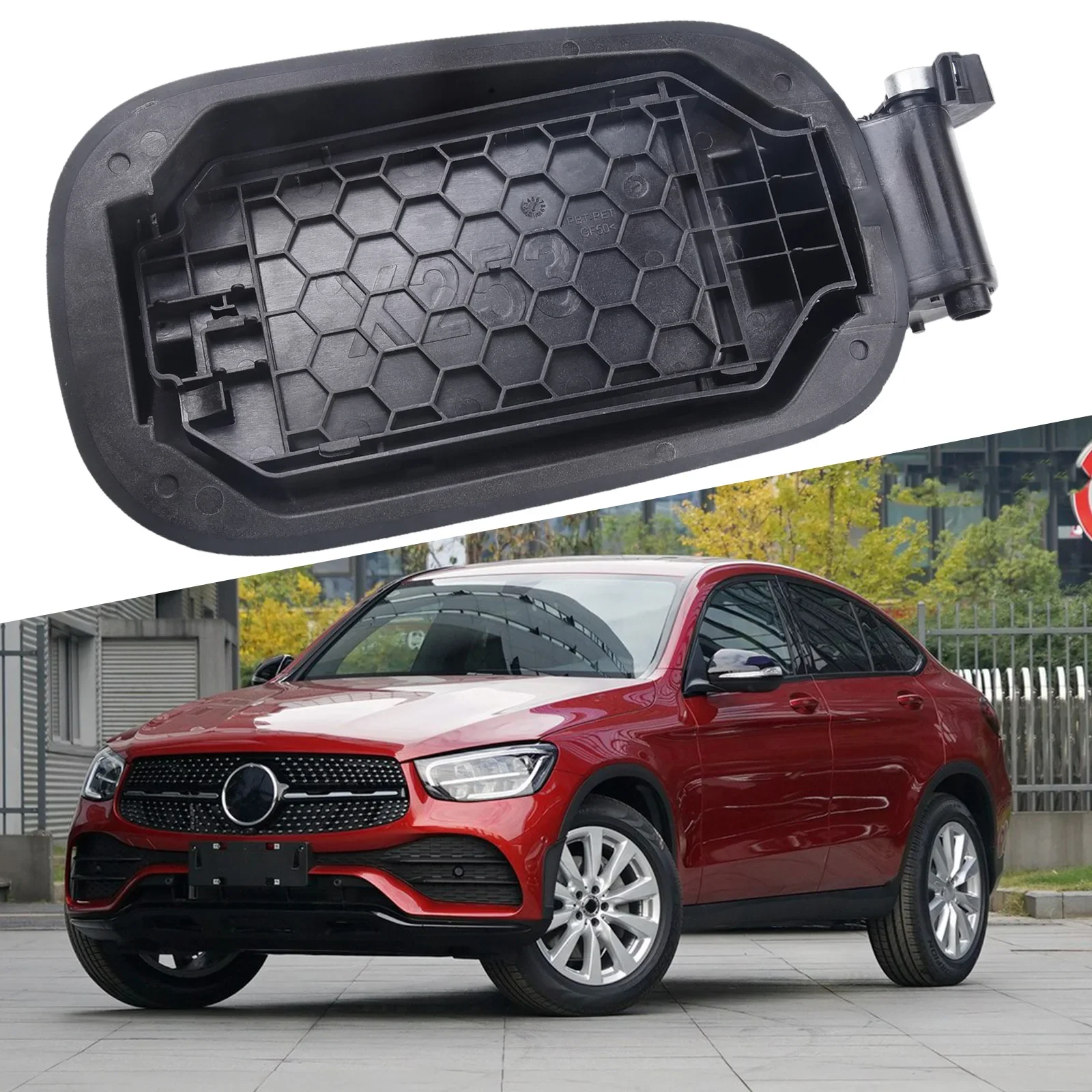 

Car Fuel Filler Housing Car Accessories Replacement Installation ABS Black For AMG For Mercedes Fuel Filler Housing For Mercedes
