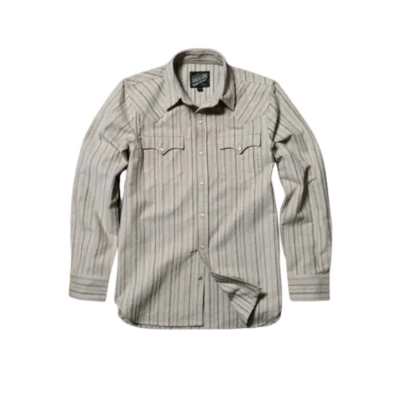 

Men's Striped Corduroy Western Shirt, Long Sleeves Workwear