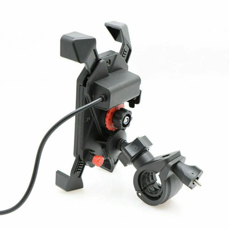 Cargador Universal de La Motocicleta Del Montaje Del Manillar Soporte para Teléfono 12 V Moto Cargador de Teléfono USB Cargador De Soporte Para