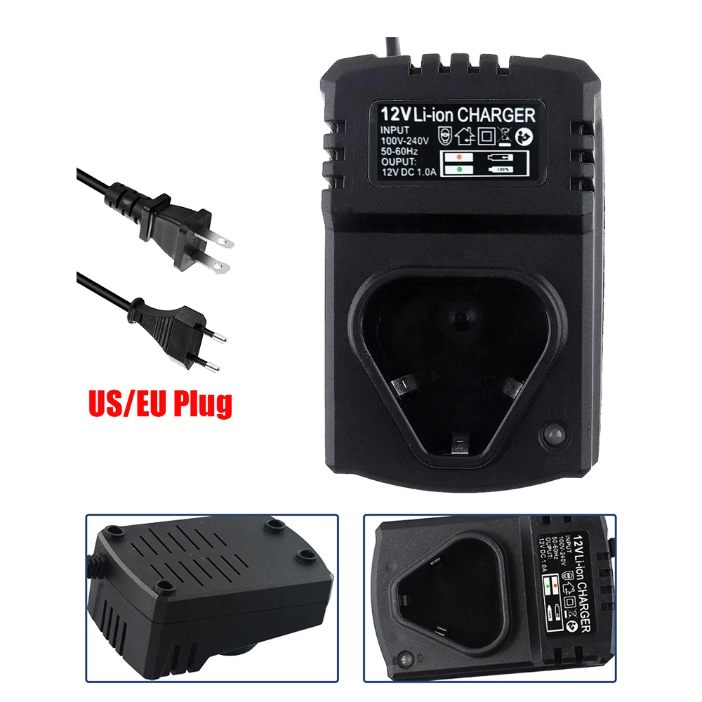 

Часть электроинструмента DC, США/ЕС, литий-ионное аккумуляторное зарядное устройство, поддержка 110-240 В, черный для электрической литиевой дрели, литиевая отвертка 12 В