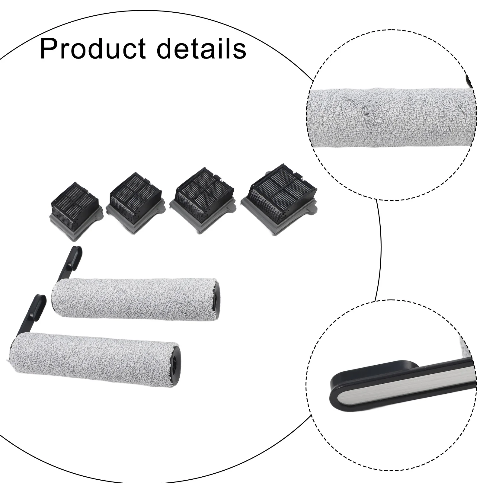 

Эффективная чистящая щетка-фильтр для замены, простая установка, гигиеничное очищение полов, ежедневный уход для серии IFloor