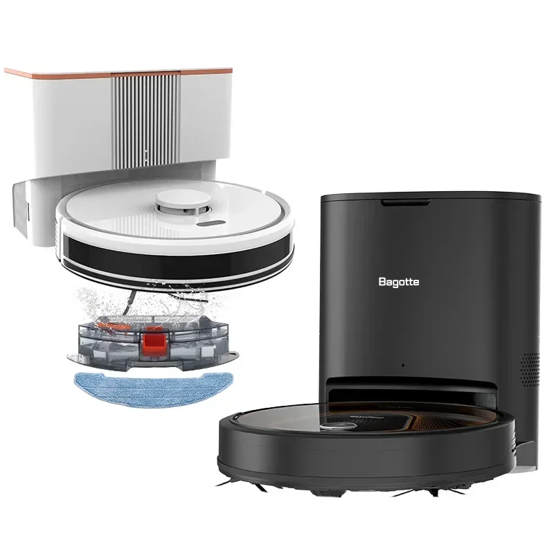 

New Arrival Bagotte Smart Self-Emptying Robot Vacuum Cleaner Sweep And Wet Mopping Self-Emptying Dustbin Vacuum Cleaner