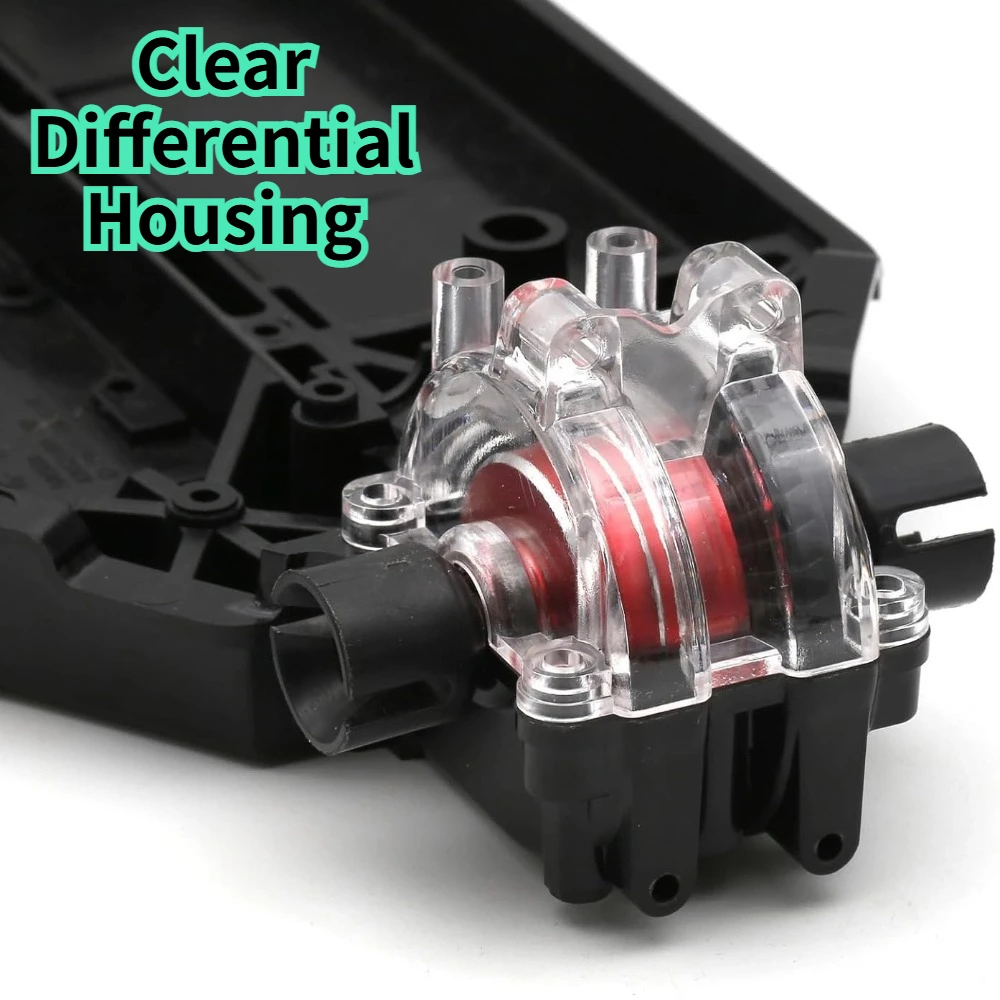 Clear Differential Housing RC car For Tamiya TT02 1/10 Scale Universal Front Rear Chassis Custom Size Vehicle Replacement Parts