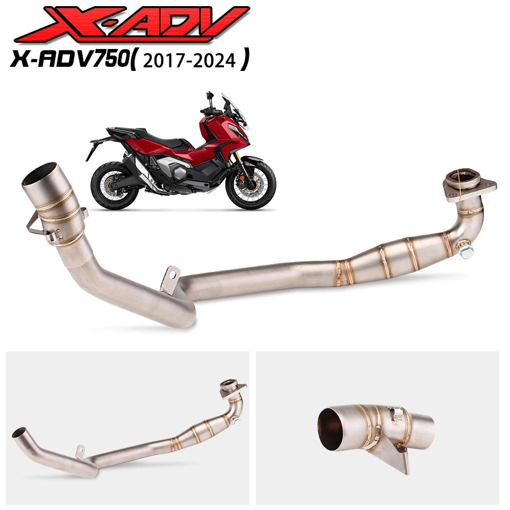 Per Honda ADV750 Forza750 NSS750 2017-2024 Moto Collettore di Scarico In Acciaio Fuga Scooter Tubo Anteriore Interfaccia Opzionale