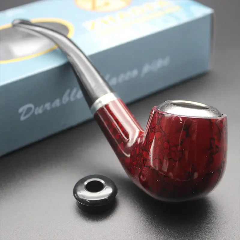 Portable Pipe Smoking Pipe Tobacco Filter Grinder Herb Wooden With Holder Cigarette Accessories tobacco accessories