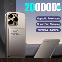200000mAh Large Capacity Portable Magnetic Wireless PowerBank PD 22.5W Fast Charging External Battery Magsafe For iPhone