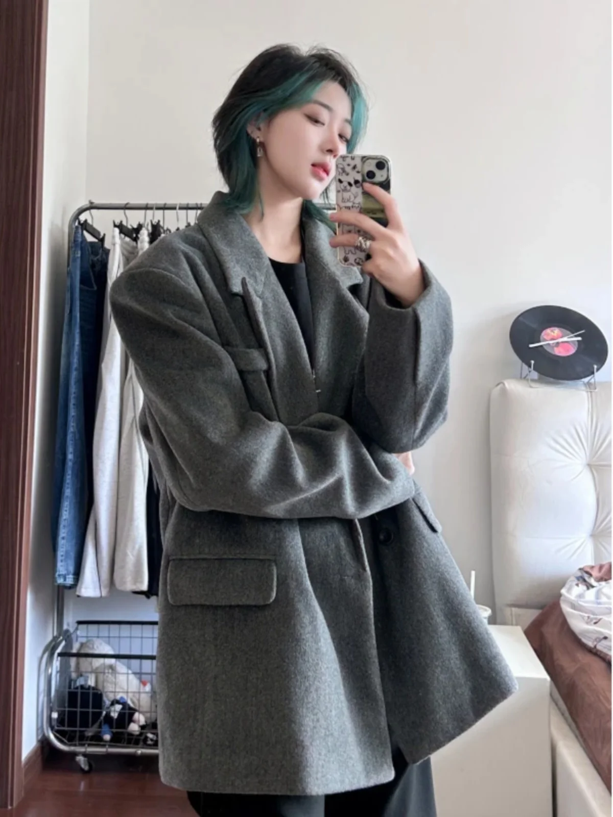 

Мужское шерстяное пальто American Sle Thiened, осенне-зимнее, средней длины, модель Adstration Jaet Haome, с эффектом высококачественного материала