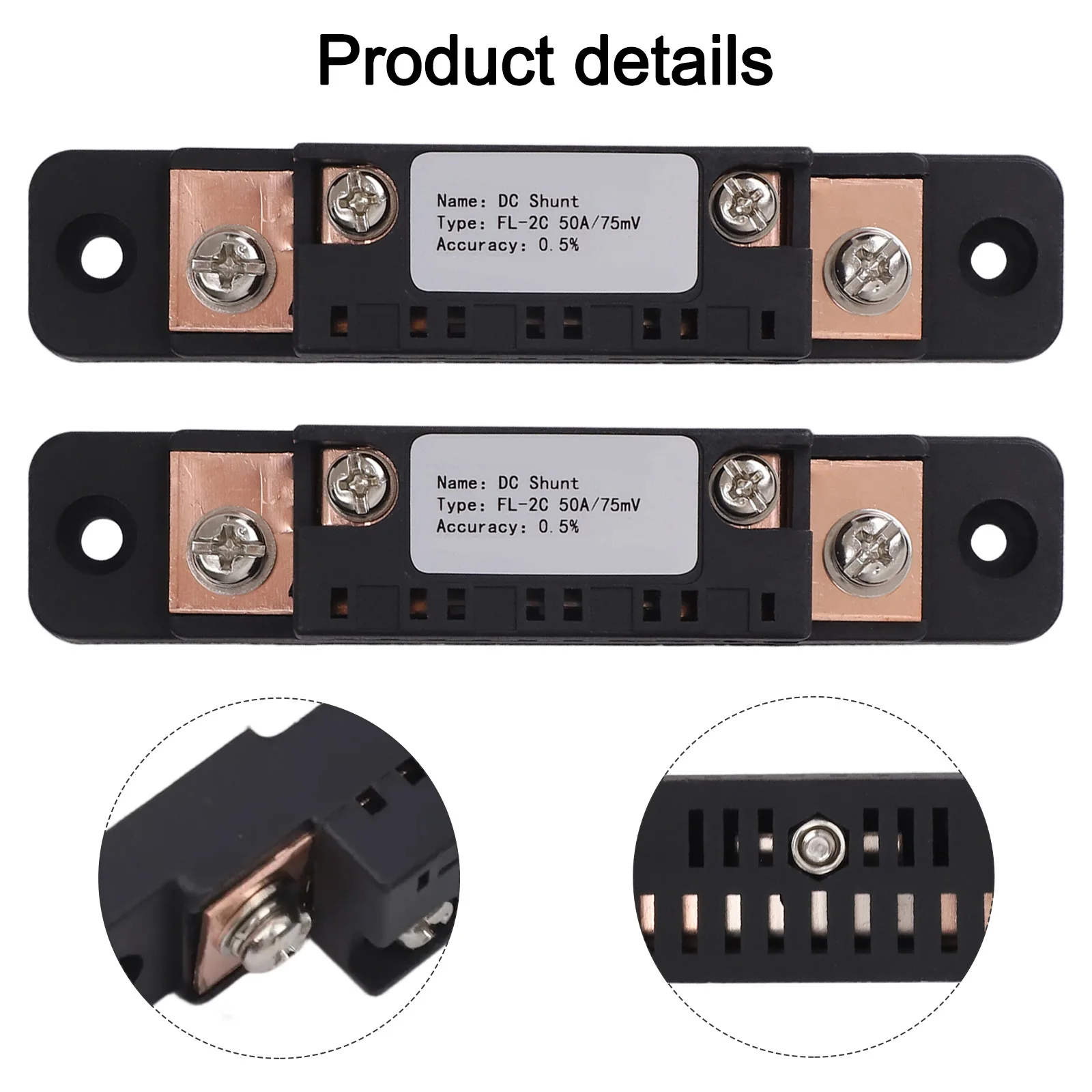 Current Measurement Shunt FL-2C Current Shunt Copper Manganese Material Voltage Drop Measuring Device 116 X 23.5 X 21.5mm