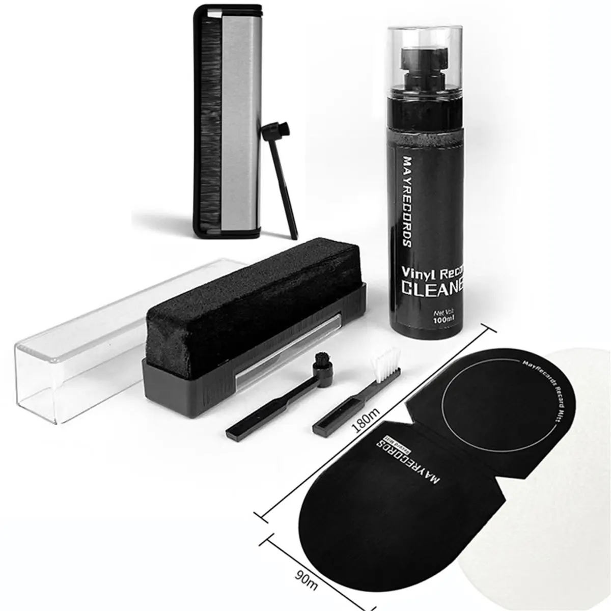 【AA85】 Multi-Suit Anti-Static Record Cleaning Kit Dust Remover for CD/LP Vinyl Phonograph Turntable Player