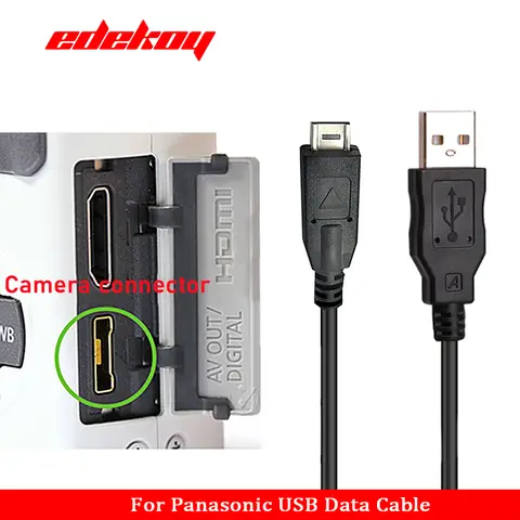 For Panasonic Lumix 14-Pin Camera DMC-TZ6 TZ7 TZ10 ZS3 ZS7 GF2 GH1 GH2 FZ38 FZ100 Data Transfer & Charging Cord USB/OTG Cable