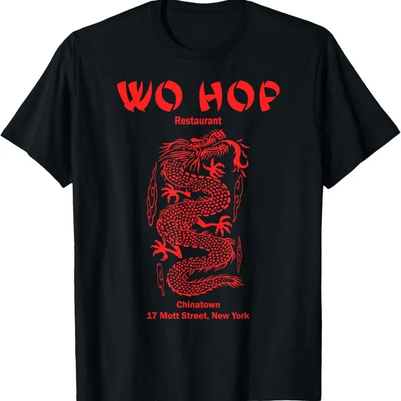 

Красная винтажная футболка Wo hop Restaurant Chinatown Serpent Dragon