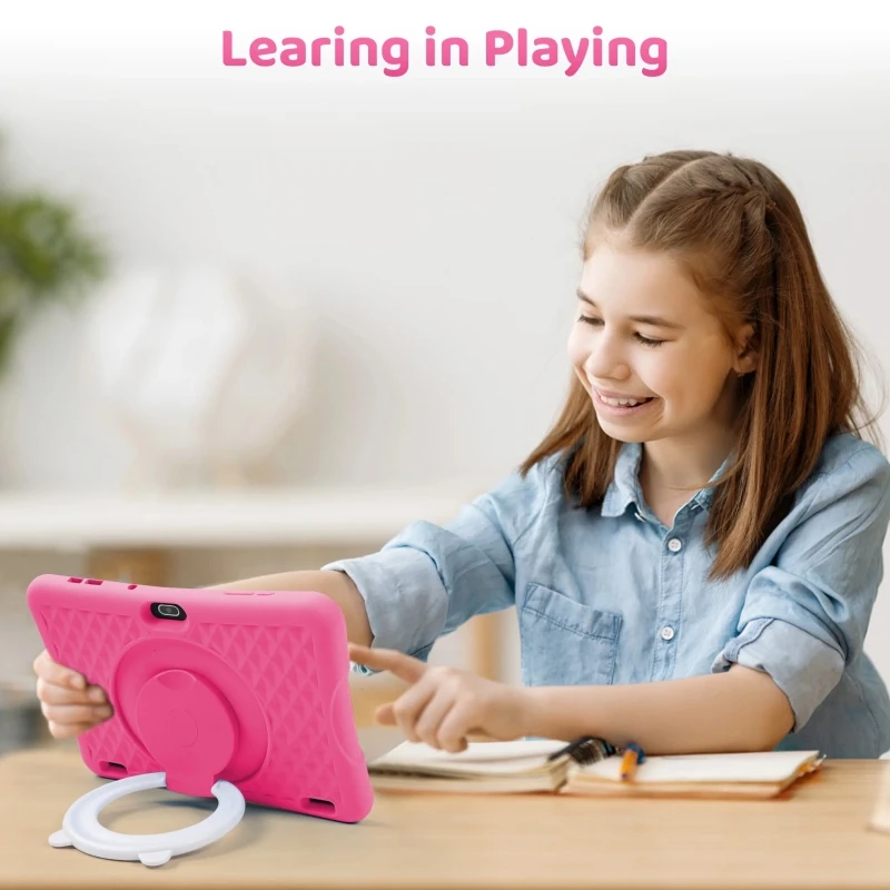 

Подарочная подставка, силиконовый чехол для планшета Android 13 для детей, 4 ГБ ОЗУ, 64 ГБ ПЗУ, Allwinner A523, 8-ядерный, 1280 x 800, IPS, двойная камера Type-C