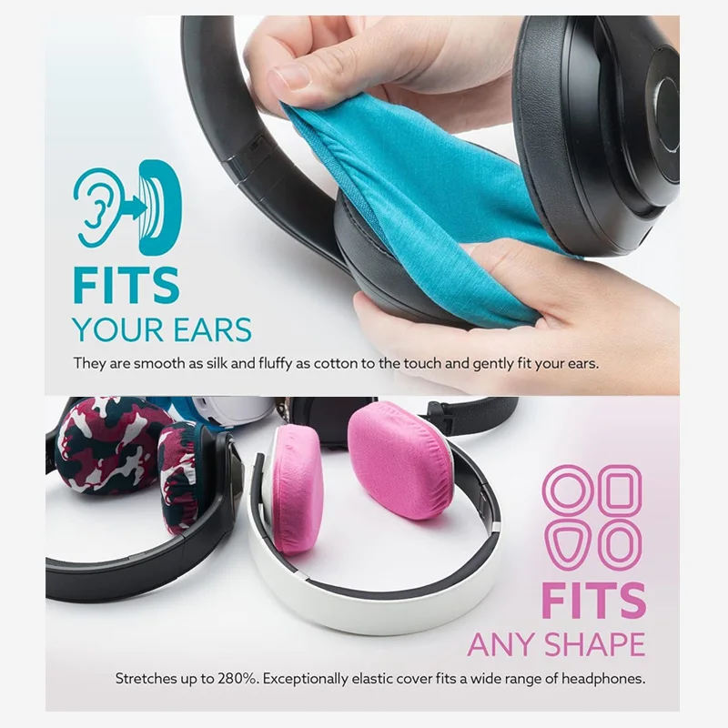 Mimimamo Super Stretch Headphone Cover - Wysoce chłonny, szybkoschnący, wygodny nausznik do słuchawek — zdjęcie produktu 5
