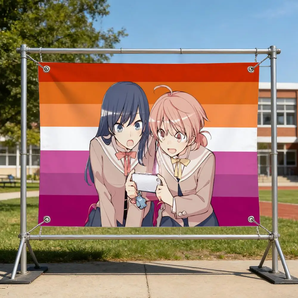 Anime Modern Bloom Into You Flags Specialized for indoor and outdoor home decorations, outdoor camping, and bar parties