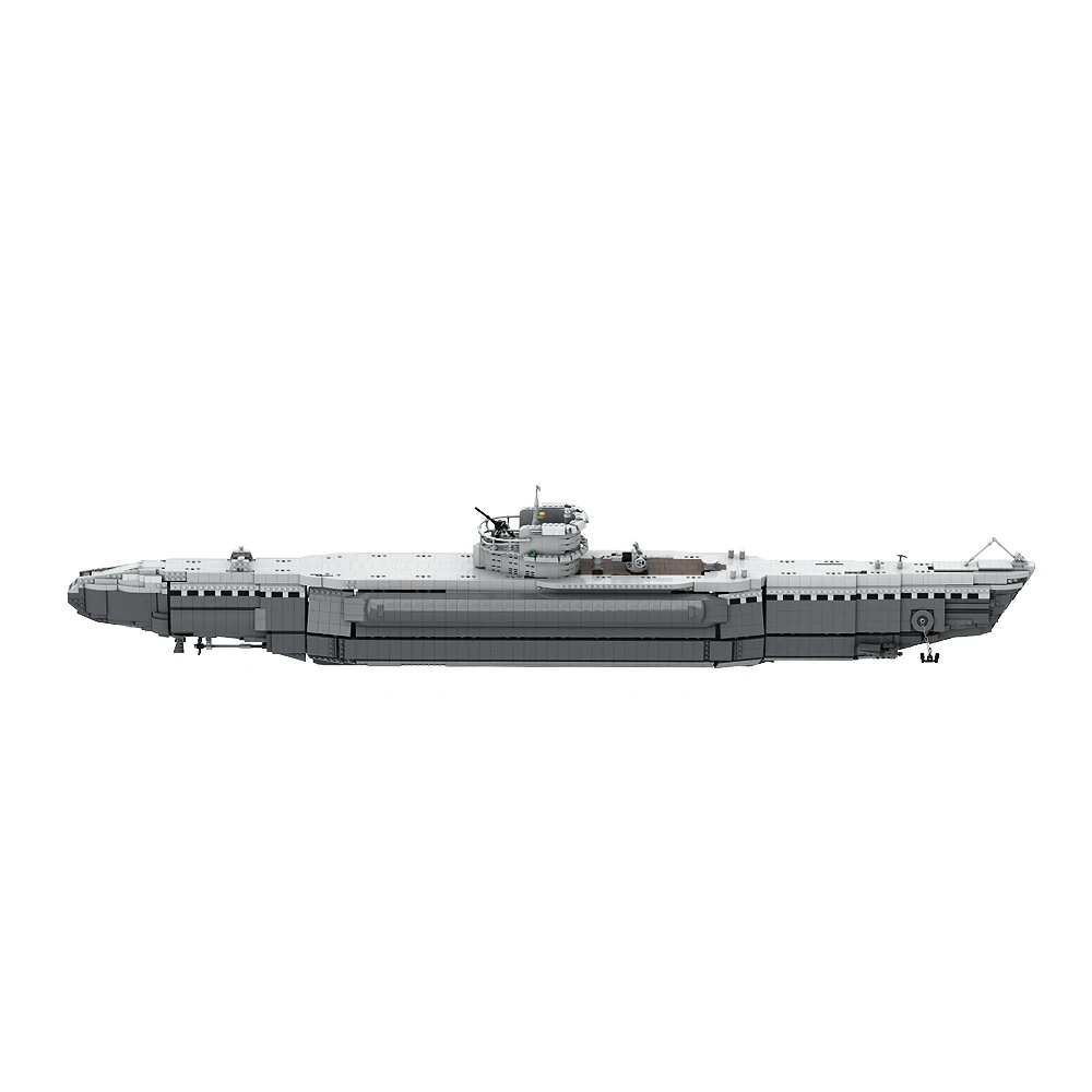 Gobricks MOC Type VIIB U-Boat Submarine Bricks Military Battleship Unterseeboot Warships Building Block Set Toys Collect Gift