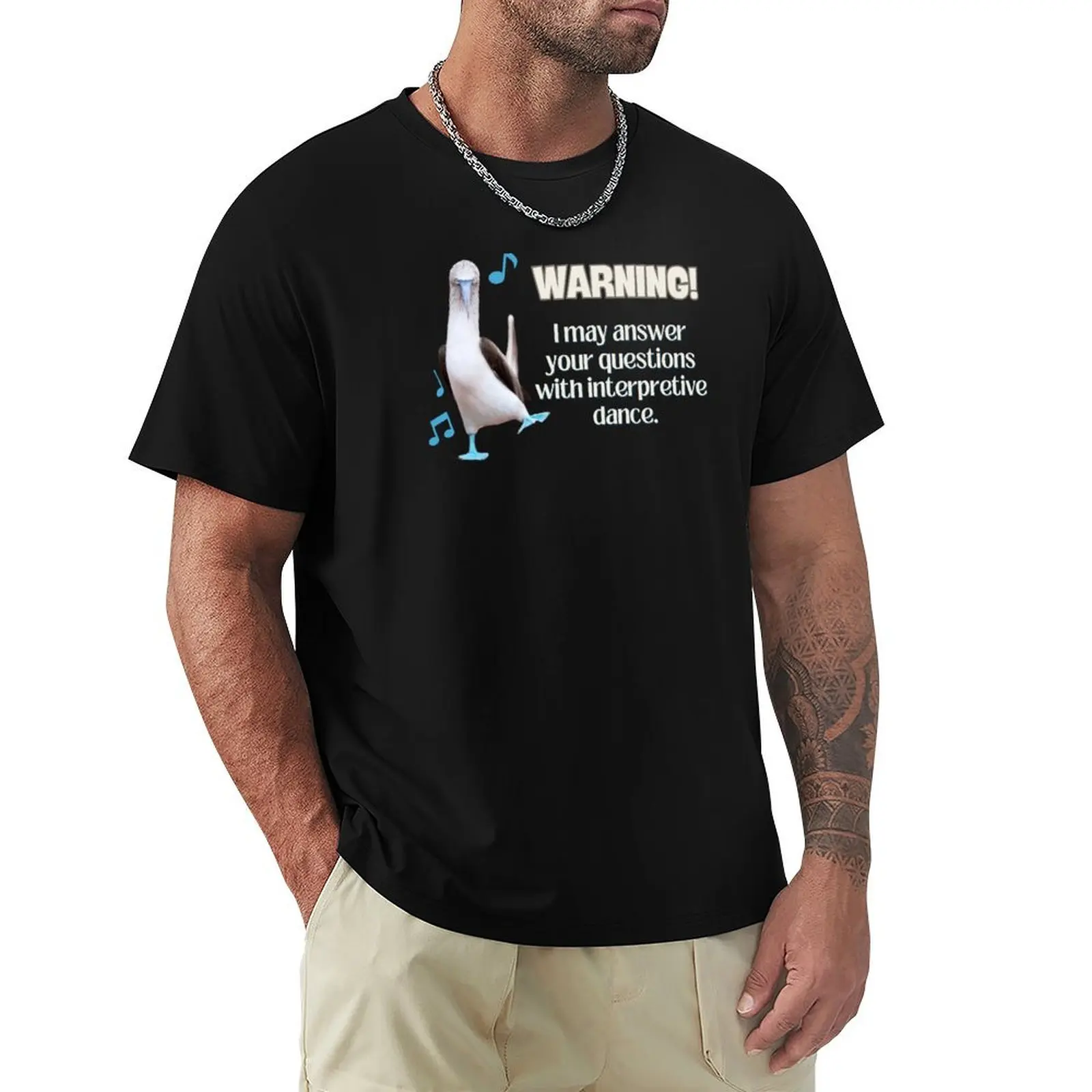¡Avertencia! Puede responder a tus preguntas con la danza interpretiva, camisetas, camisetas de gran tamaño, camisetas personalizadas, camisetas blancas para hombres