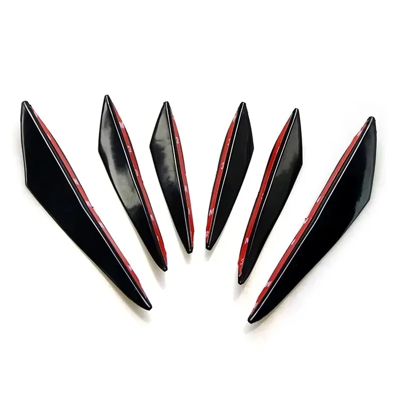 Universal Front Bumper Lip Diffuser Splitter Fins Body 6Pcs/Set Spoiler Car Tuning Canards Valence Car Decoration