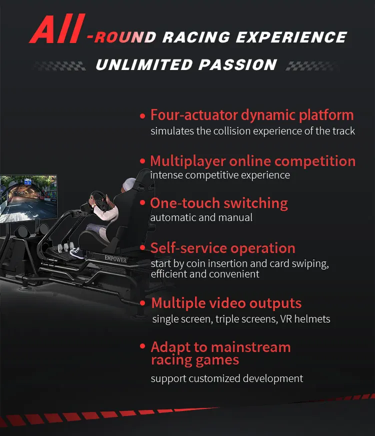 GT  Driving Simulator Cockpit Other Amusement Professional Racer Training Sim Machine