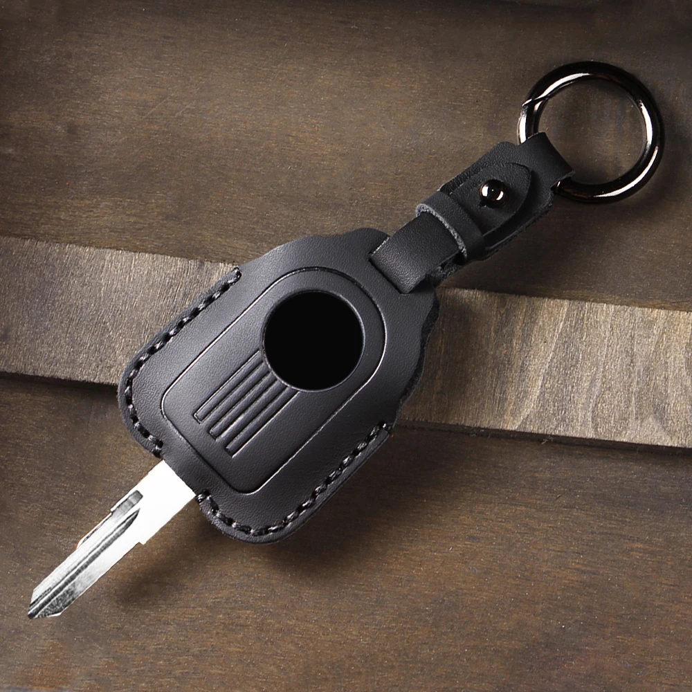 Leder-Schlüsseletui für Peugeot Django 150, Motorrad-Schlüsselhülle, Roller, Leder-Schlüsselanhänger