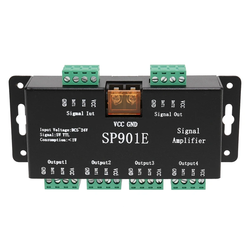 SP901E Pixel WS2812B WS2811 SPI wzmacniacz sygnału Repeater dla WS2813 SK6812 WS2815 WS2801 SK9822 itp. wszystkie RGB