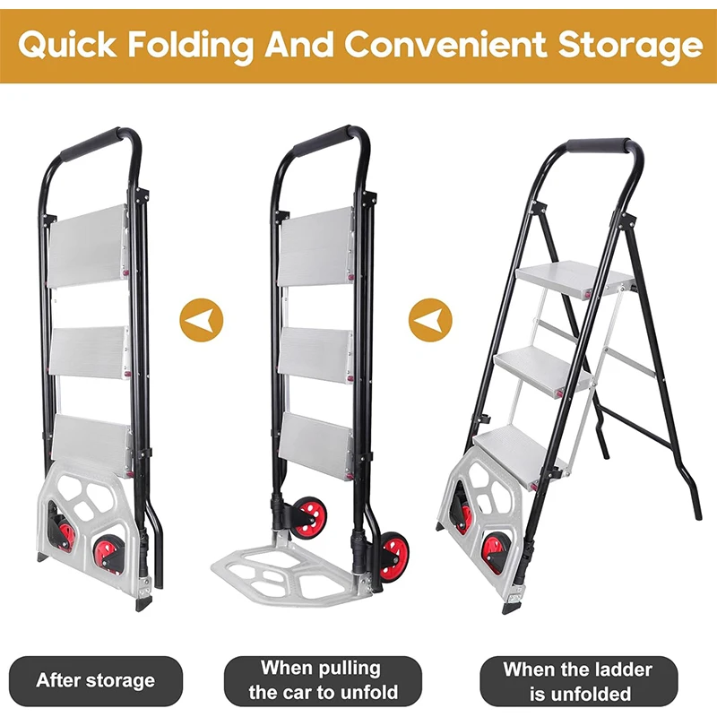 Foldable Ladders Stable telescopic ladder Multi Purpose Industrial Herringbone Straight Ladder step New