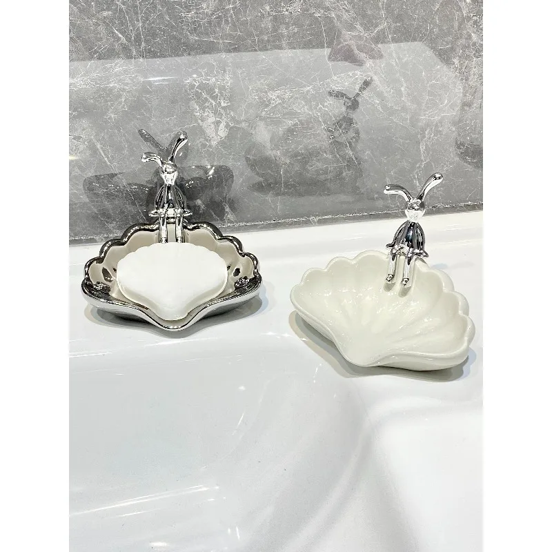 

Коробка для туалетного мыла, бытовая высококачественная керамическая мыльница с ароматом, полка для хранения умывальника, большая высококачественная сливная мыльница