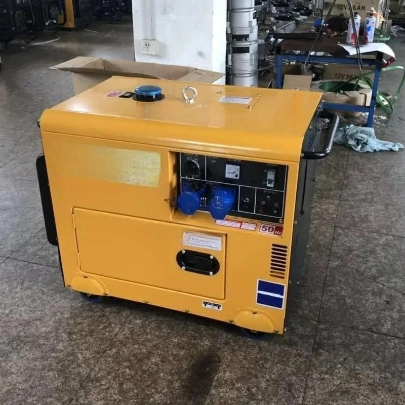 Small/Mini 5kw 6.5kw 7.5kw Silent diese Generator Set 1500rpm Speed Single Phase  Rated 220v/380v Output Super Quiet 50/60hz