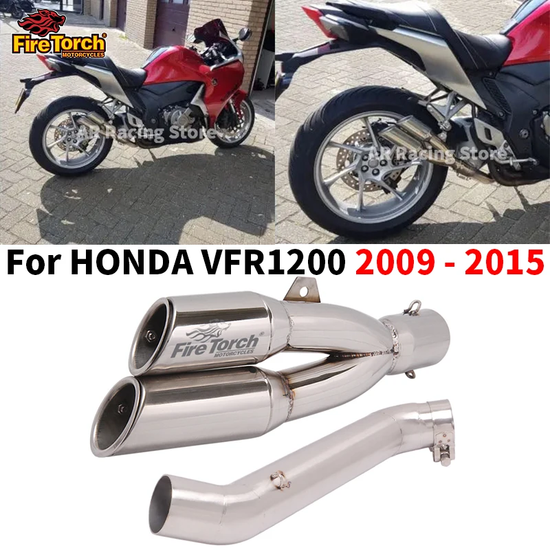 For HONDA VFR1200 X VFR1200F VFR 1200 2009 - 2015 Motorcycle Exhaust modify Middle Pipe Link Pipe Section Muffler Espace Moto