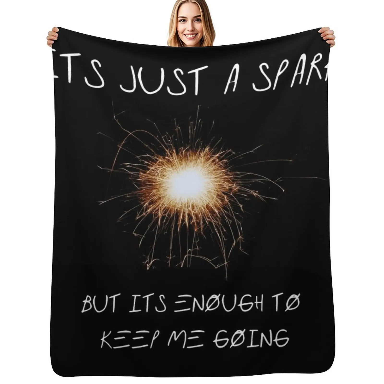 It's Just a Spark Throw Blanket Furry Cute Plaid Designers wednesday Blanket