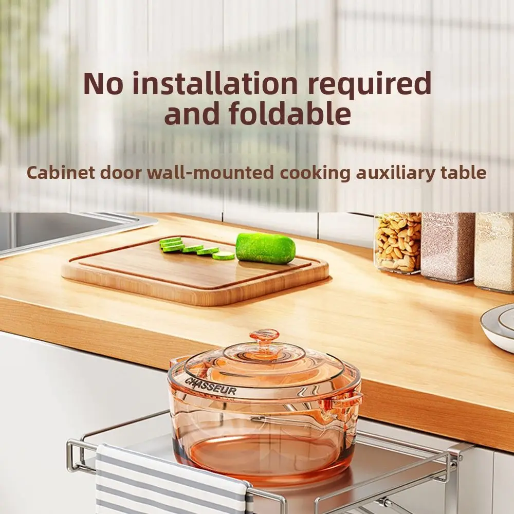

Stainless Steel Countertop Storage Rack Adjustable Space-saving Cabinet Storage Foldable Hanging Countertop Organizer