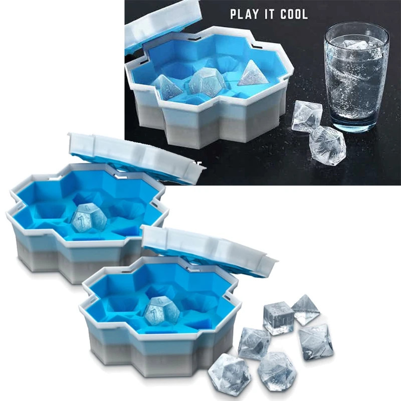 7 DIY Silicone Ice Tray Mold Game Mini Trays with Lids Mold Reusable Mold Crafts Tools