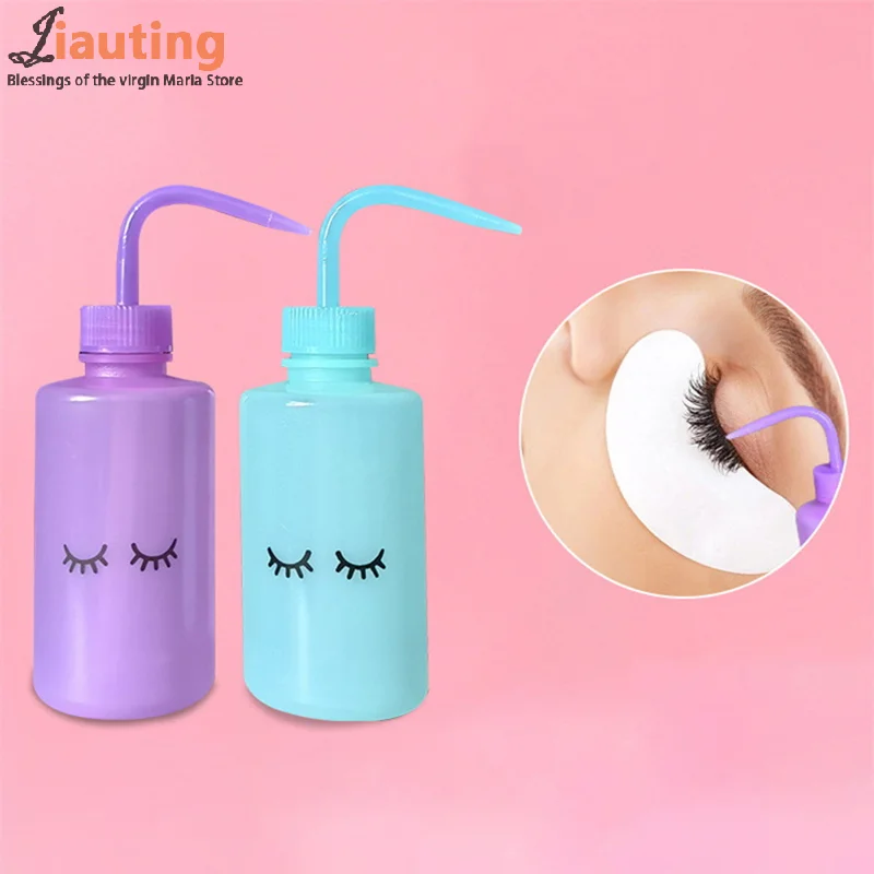 250ml Eyelash Cleaning Washing Bottle Eyebrow Remover Skin Care Plastic Squeeze Washing Bottle For Eyelash Extension Tattoo Tool