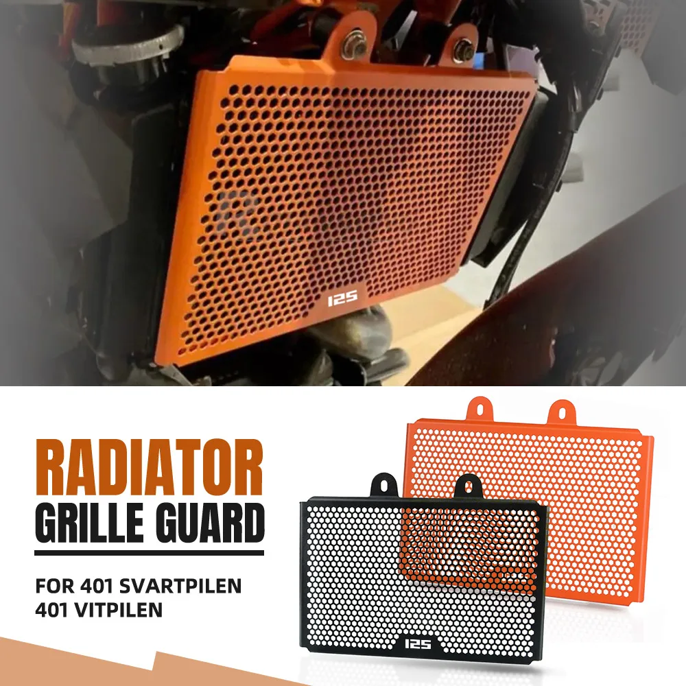 

For Husqvarna 401 Svartpilen 401 Vitpilen Radiator Grille Guard Cover Oil Fuel Tank Shield Protector 125 250 390 DUKE 2017-2024