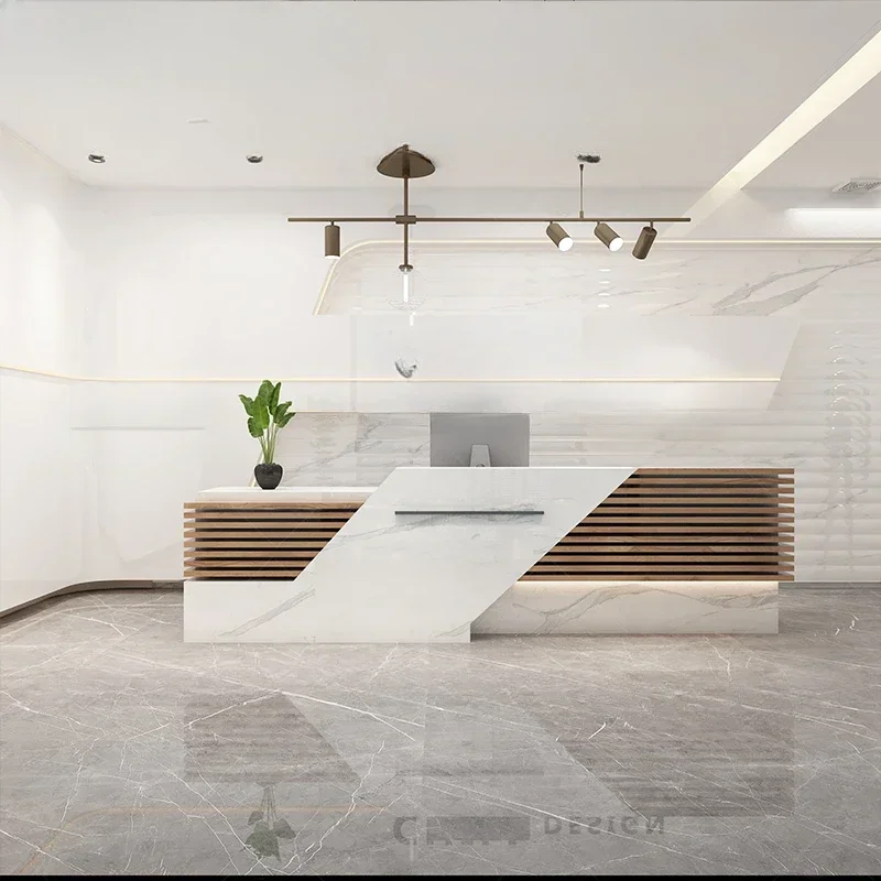Modern Spa Counter Reception Desk Cashier Coffee Vanity Display Reception Desk Retail Escritorios De Ordenador Furniture