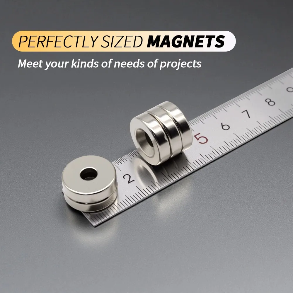 18x5-5mm Round Countersunk Hole Neodymium Magnet Disc Magnets With Screw Hole for Mounting Tool Holder DIY Workshop Fixing